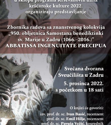 Predstavljanje Zbornika radova u povodu 950. obljetnice Samostana benediktinki