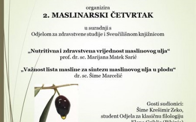 Sutra na Sveučilištu drugi Maslinarski četvrtak