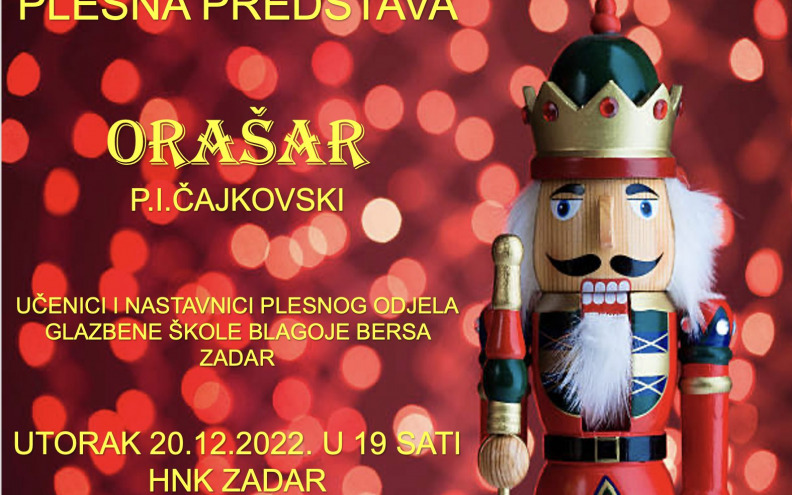 Plesni odjel Glazbene škole “Blagoje Bersa“ Zadar izvodi Orašara