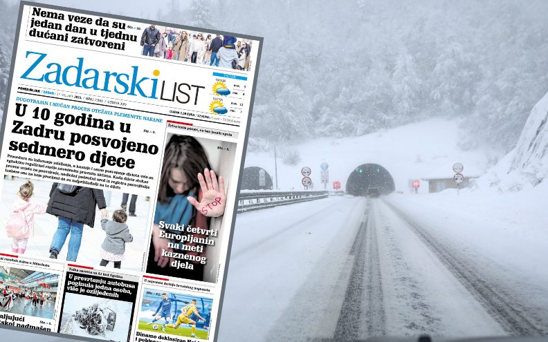 Zbog lošeg vremena Zadarski list danas nije dostupan na prodajnim mjestima