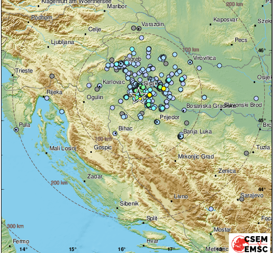 Umjeren potres magnitude 3,6 po Richteru zatresao sisačko područje