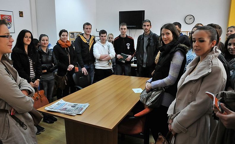 Studenti  druge godine  turizma i  komunikacijskih  znanosti u Zadarskom  listu