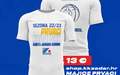KK Zadar u prodaju pustio majice po promotivnoj cijeni