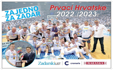U Zadarskom listu danas na dar poster prvaka Hrvatske u košarci