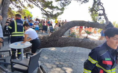 Palo stablo na plaži u Baškoj Vodi: Četvero ozlijeđenih