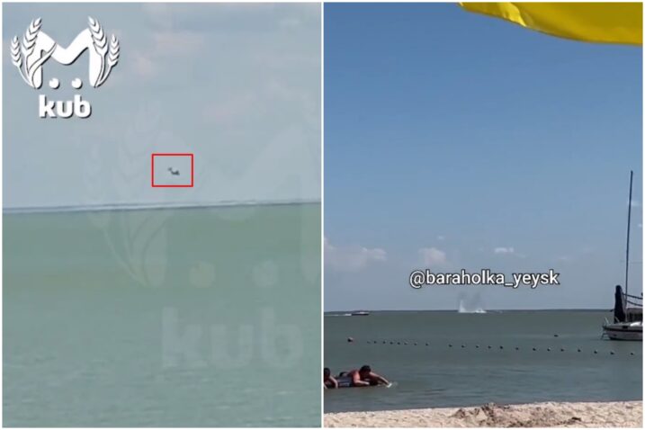 Ruski Suhoj se srušio u more blizu plaže: Rusi se mirno brčkali