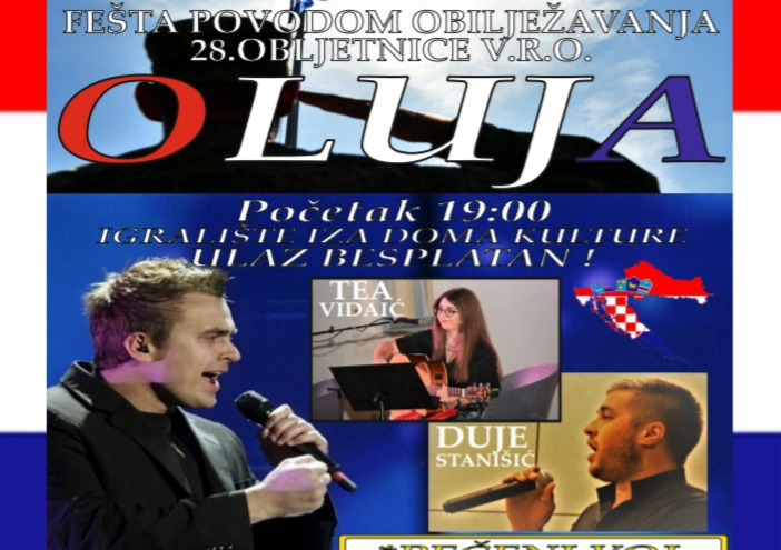 U Crnom u subotu proslava obljetnice Oluje uz koncert Igora Cukrova
