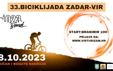 U nedjelju 33. izdanje biciklijade Zadar – Vir