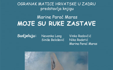 U četvrtak predstavljanje zbirke pjesama Marine Parać Maras: „Moje su ruke zastave“