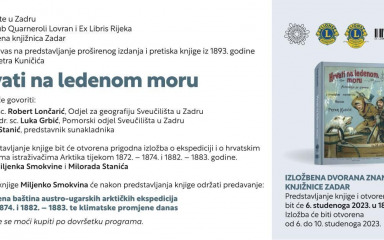 Danas promocija knjige “Hrvati na ledenom moru” uz otvaranje prigodne izložbe