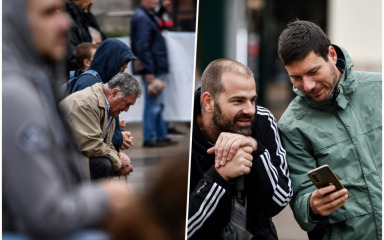 VIDEO Molitelji opet zaposjeli trg, starija žena napala Pernara koji je sve snimao: ‘Svinjo jedna!’