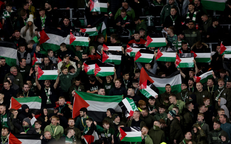 UEFA kaznila škotskog velikana jer su njegovi navijači mahali palestinskim zastavama