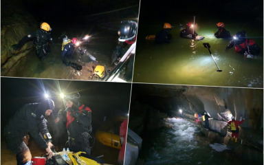 Slovenski spasioci izveli podvig: Spasili su svih pet zarobljenih iz Križne jame, kroz mrak i roneći u visokoj vodi