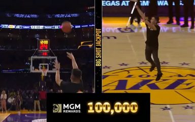 VIDEO Pogledajte kako je navijač Lakersa s centra pogodio koš koji mu je donio 100 tisuća dolara