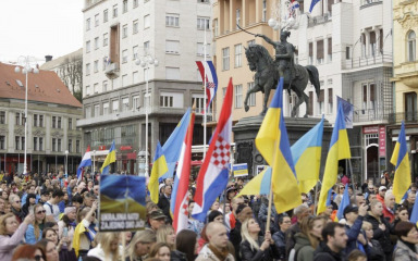 Skup podrške Ukrajini u Zagrebu: Na strani slobode nasuprot tiraniji