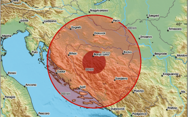 Potres magnitude 2.8 po Richteru u BiH, osjetio se i u Hrvatskoj