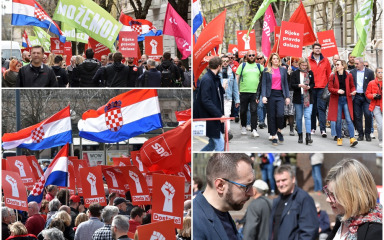 “AP odlazi, HDZ lopovi” Prosvjednici u Zagrebu prošli pored sjedišta DORH-a