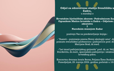 U ponedjeljak  predstavljanje knjiga uglednih hrvatskih psihijatara