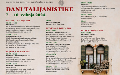 Odjel za talijanistiku organizira Dane talijanistike, evo programa