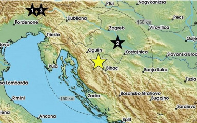 Snažan potres magnitude 4,3 kod Slunja, osjetio se i u Zagrebu i u BiH