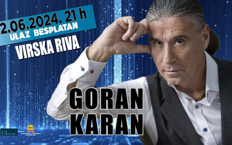 U subotu na Virskom ljetu pjeva Goran Karan i najavljuje premijerno izvođenje svoje nove pjesme