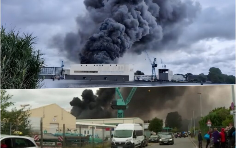 VIDEO U Brodogradilištu Lürssen izgorjela hala i superjahta saudijskog milijardera. Radnici zabrinuti za radna mjesta