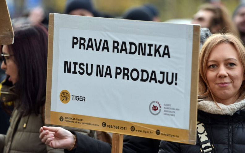 Sindikat Tiger prosvjedom tražio povećanje plaća u Hrvatskim poštama