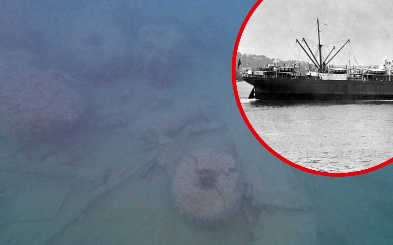 Na dnu mora u Jazinama leži olupina starog teretnog broda