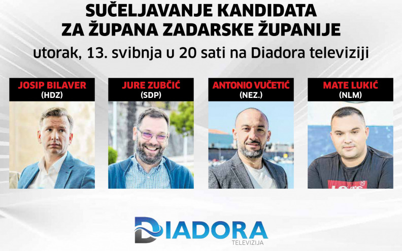 Večeras sučeljavanje kandidata za zadarskog župana, evo kako pratiti