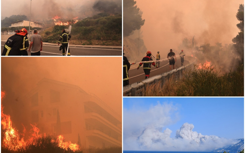 VIDEO Izbio veliki požar između Omiša i Makarske: 'Sve je ugroženo'