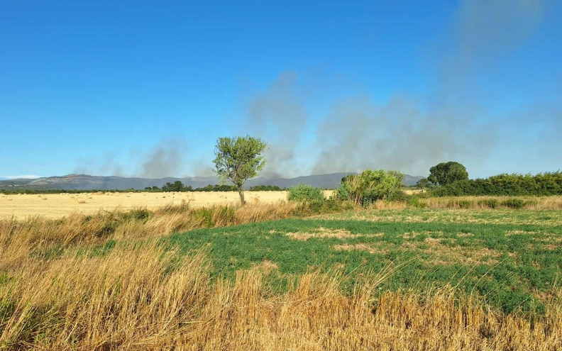 [FOTO/VIDEO] Na području Pakoštana izbio požar, gase ga kanaderi
