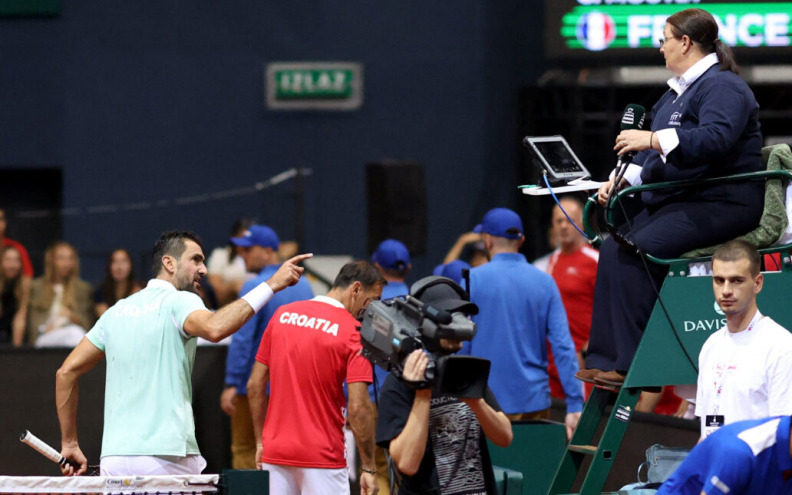 VIDEO Hrvatska poražena u Osijeku, Čilić izgubio živce zbog odluke sutkinje
