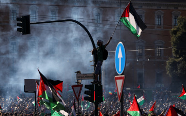 Veliki prosvjed u Rimu na četvrti dan propalestinskih prosvjeda u Italiji