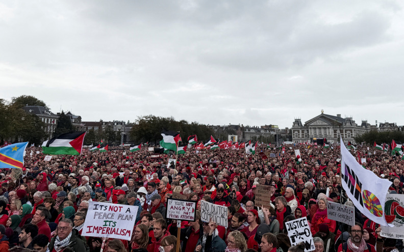 Stotine tisuća Nizozemaca prosvjedovale protiv rata u Gazi