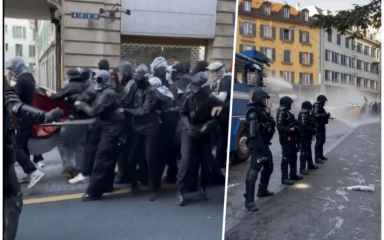 Osamnaest švicarskih policajaca ozlijeđeno u sukobu s propalestinskim prosvjednicima