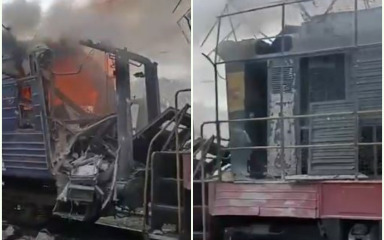 Rusi dronom pogodili putnički vlak u Ukrajini, veliki broj ozlijeđenih