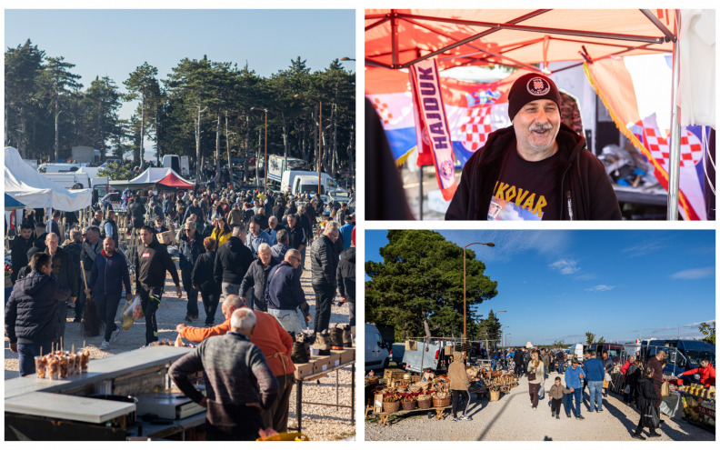 FOTO Janjetina je u Benkovcu dobila konkurenciju, gužva za inćune