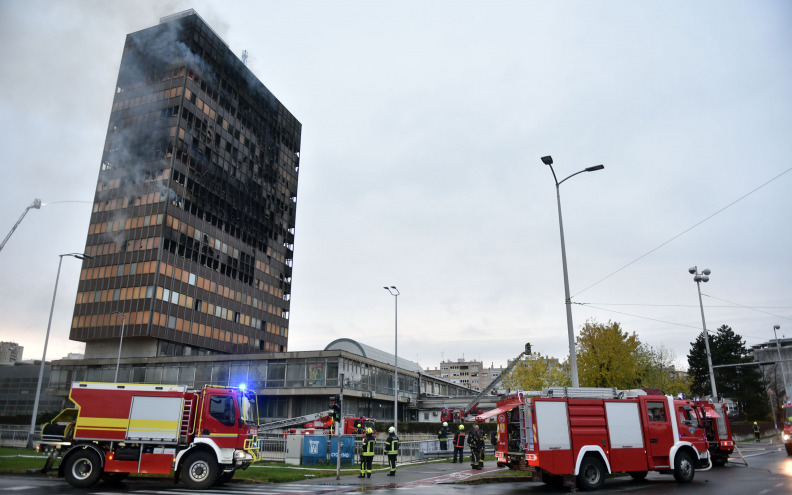 Zbog požara Vjesnikovog nebodera uhićena jedna mlađa osoba