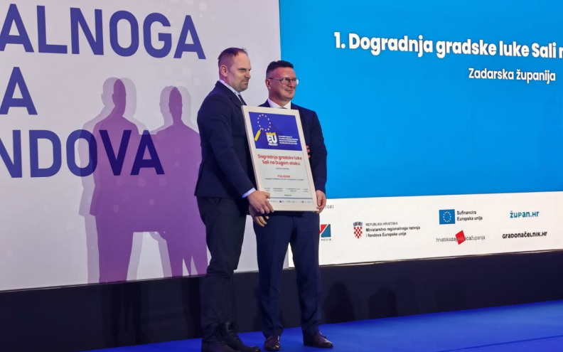 Dogradnja luke Sali proglašena najboljim europskim projektom u Hrvatskoj!