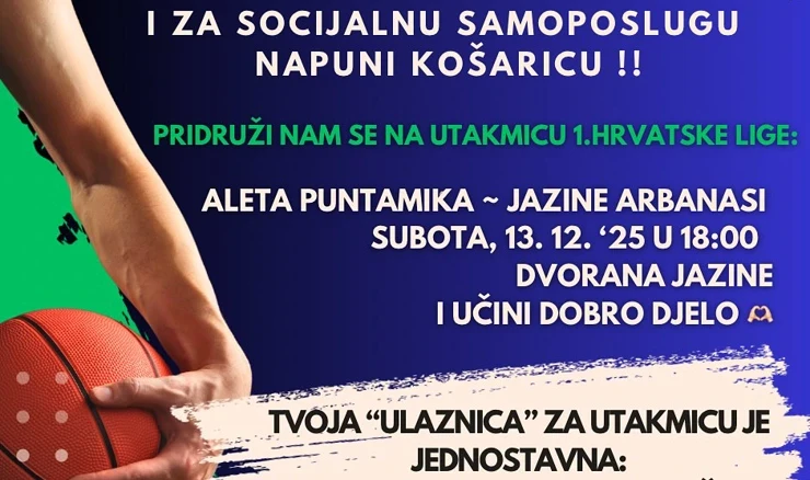 KK Aleta Puntamika: Pogledaj zadarsku dicu i za Socijalnu samoposlugu napuni košaricu!