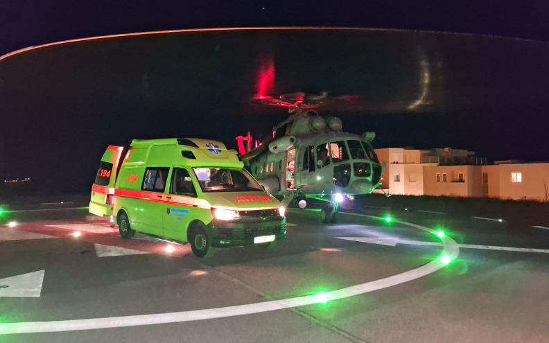 Noćna akcija HRZ-a: Na Staru godinu pacijent helikopterom hitno prevezen u Split