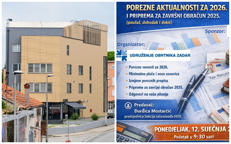 Besplatni seminar za obrtnike: Sve o novim zakonima i poreznim aktualnostima za 2026. godinu