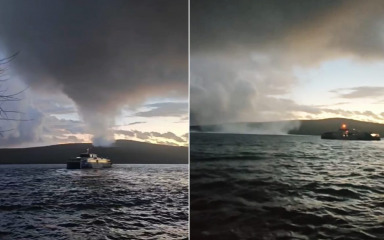 OČI U OČI S VREMENSKOM NEMANI! Pogledajte kako je smireni kapetan zaustavio Jadrolinijin katamaran