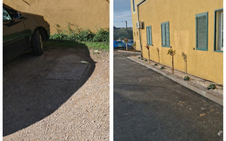 NOVO RUHO Iza zgrade Općine Bibinje uređeno 15 parkirnih mjesta, posađena stabla i ukrasno grmlje