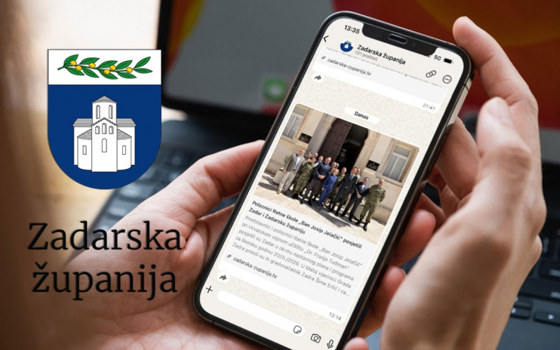Zadarska županija pokrenula službeni WhatsApp kanal za građane