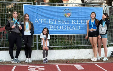 Četiri atletičarke AK Biograd osvojile čak šest medalja na Prvenstvu Dalmacije