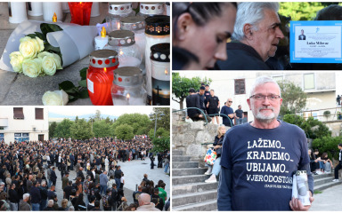 [FOTO] DRNIŠ U TIŠINI ZA LUKU Stotine građana paljenjem svijeća i molitvom odale počast tragično preminulom maturantu