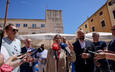 Hajdaš Dončić i Benčić u Zadru komentirali presudu Kalmeti: ‘Još uvijek je predsjednik županijske organizacije, to sve govori o HDZ-u’