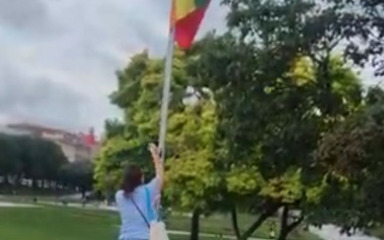 INCIDENT U ZAGREBU! Žena skidala zastavu u duginim bojama, došlo do naguravanja