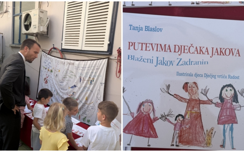Gradonačelnik Erlić posjetio vrtićane koji su pretvorili svoje crteže u pravu slikovnicu o blaženom Jakovu Zadraninu